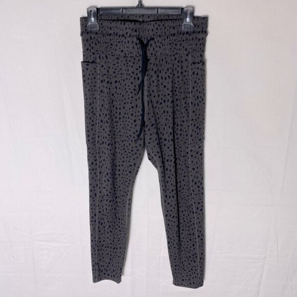 Zyia Grey Black Animal Print High Rise Activewear Joggers 8-10 - Picture 1 of 15